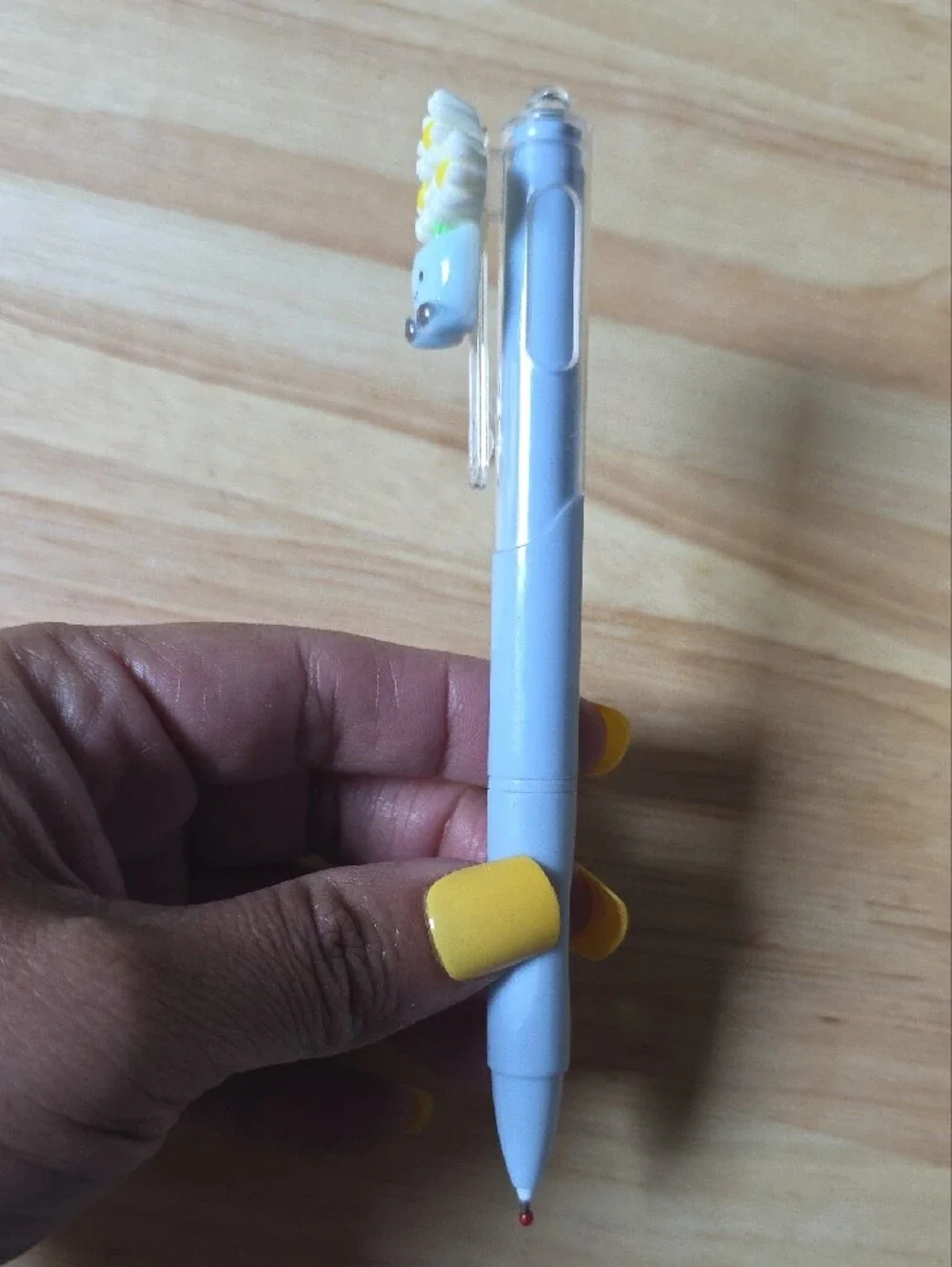 Plant-Themed Retractable Ballpoint Pen, Quick-Drying Floral Pens with Black Ink
